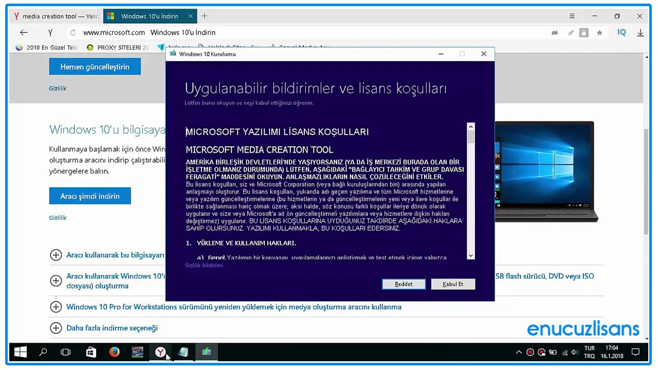 Windows 7 den Windows 10 a yükseltme