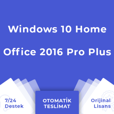Windows 10 Home + Office 2016 Bireysel Dijital Lisans