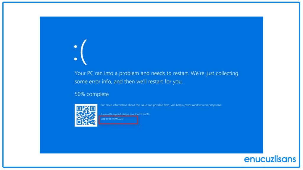 0xc00021a Windows 10 Hatası Çözümü