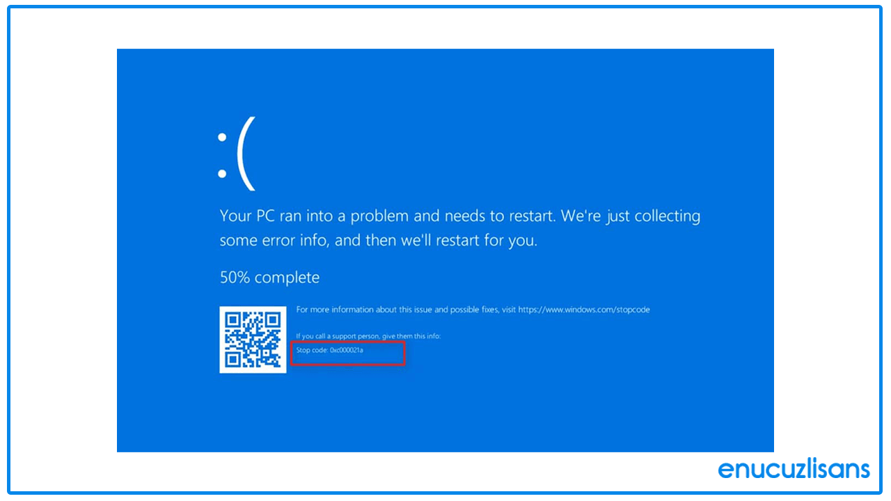0xc00021a Windows 10 Hatası Çözümü