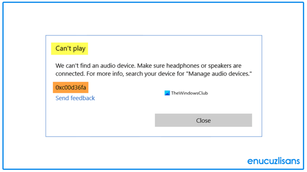 0xc00d36fa hatası windows 10