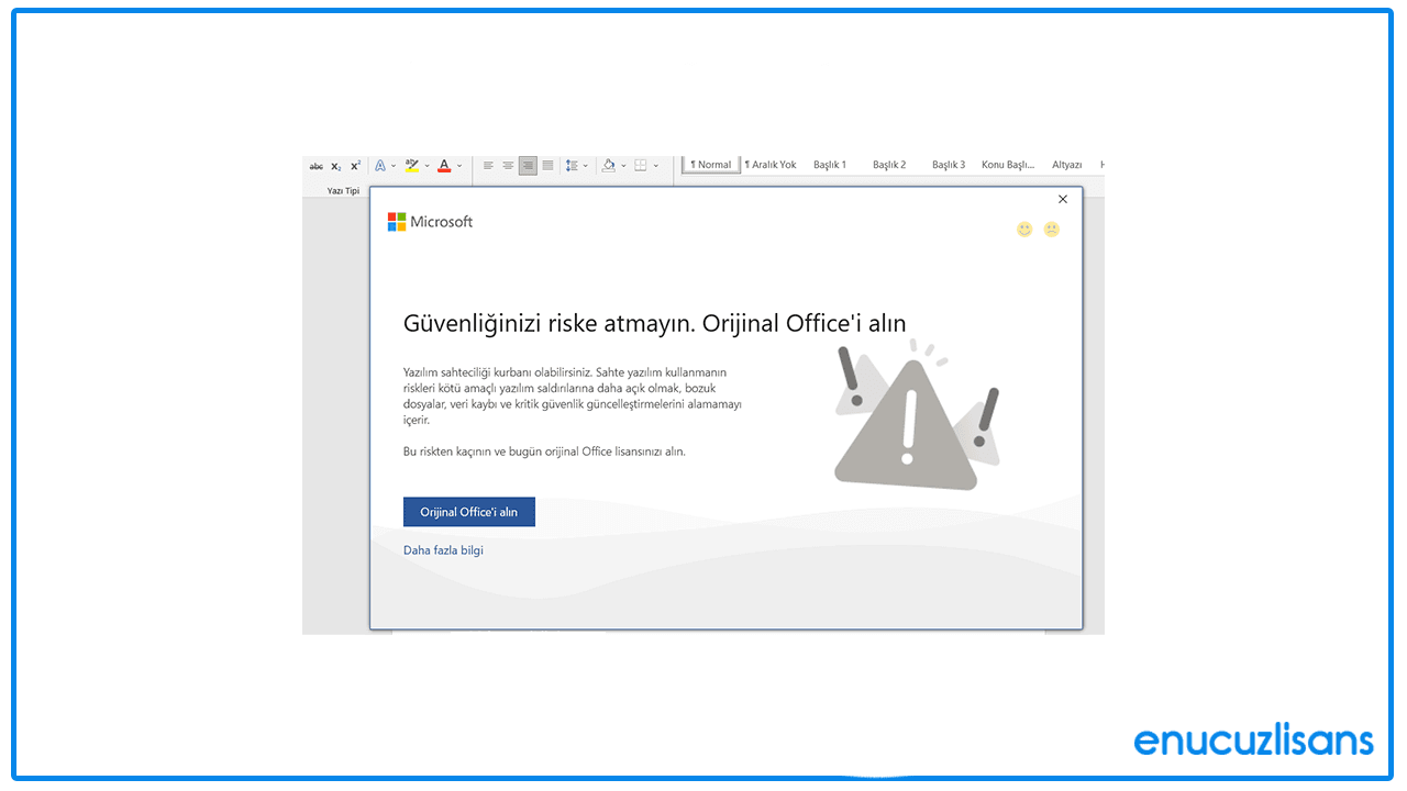 Office Lisansınız Orijinal Değil ve Yazılım Sahtekarlığı Kurbanı Olabilirsiniz