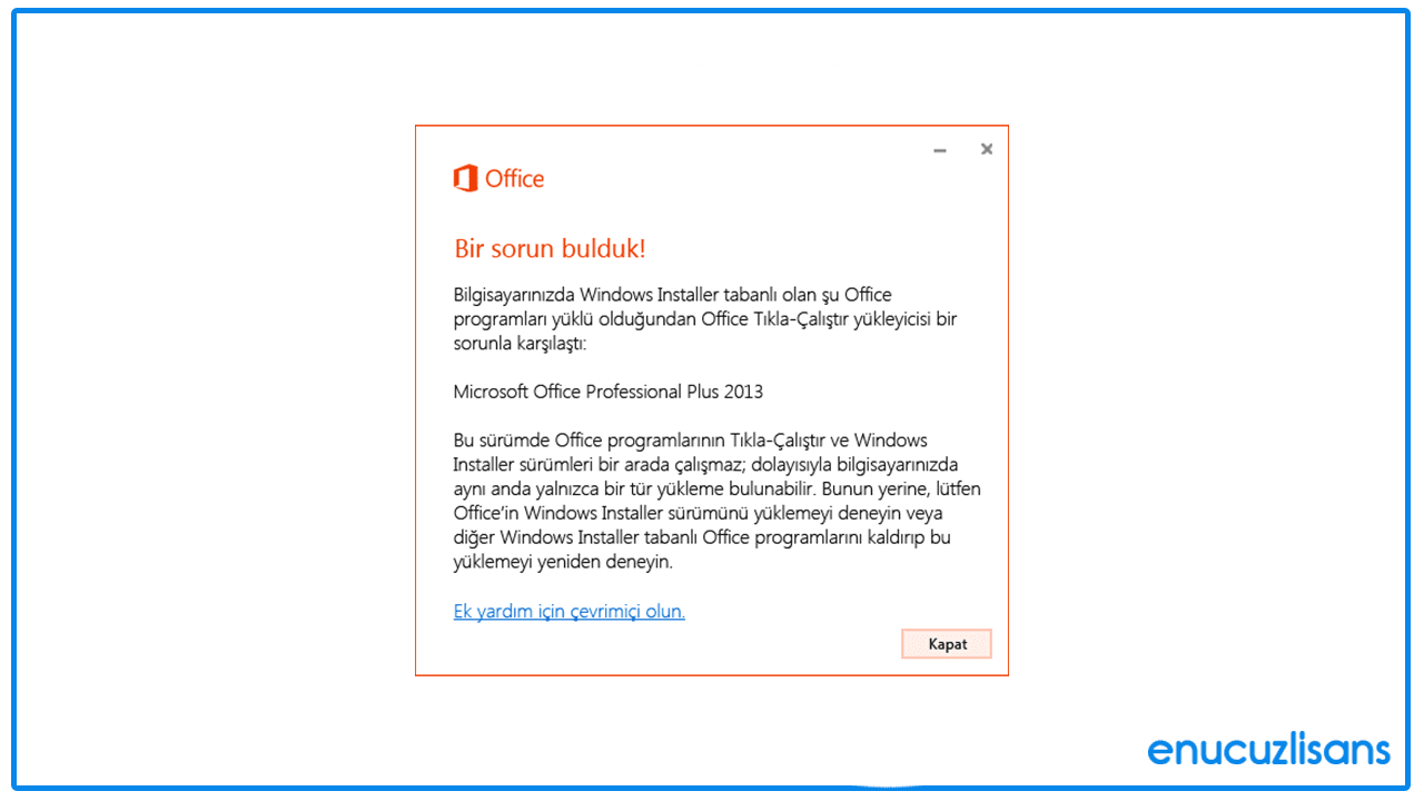 Office Professional Plus 2013 Etkinleştirme