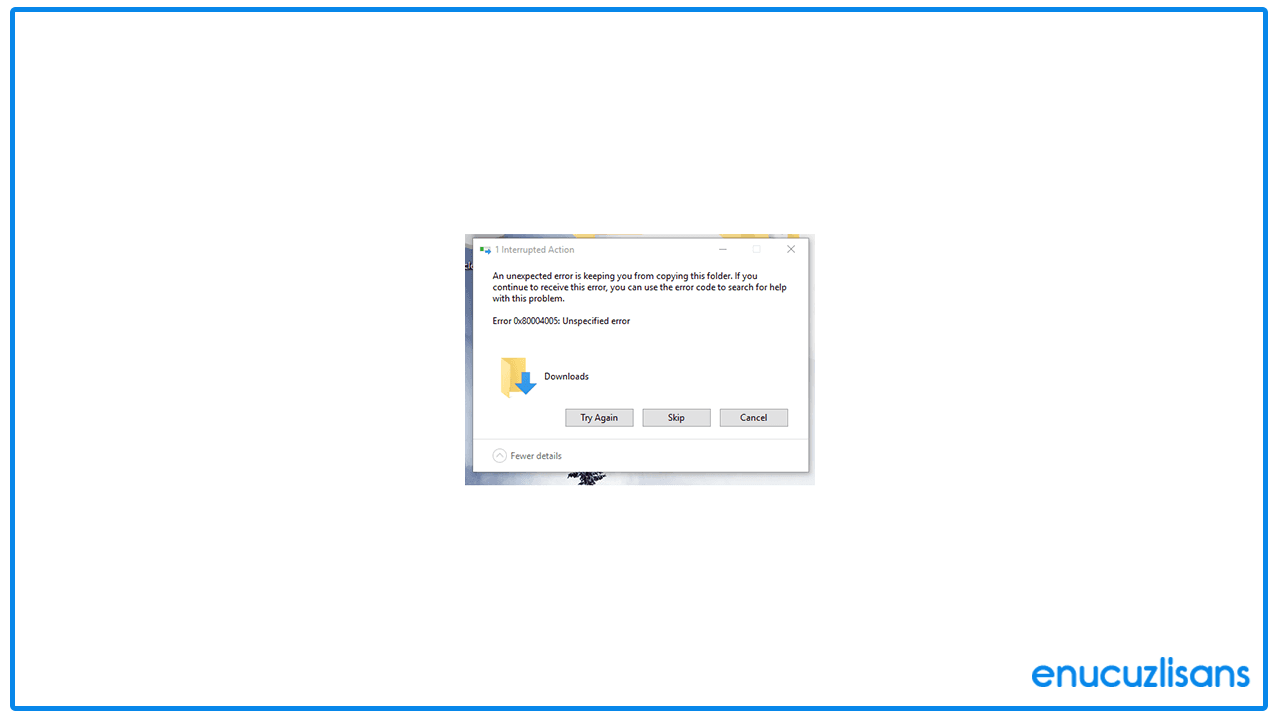 0x80004005 Windows 10