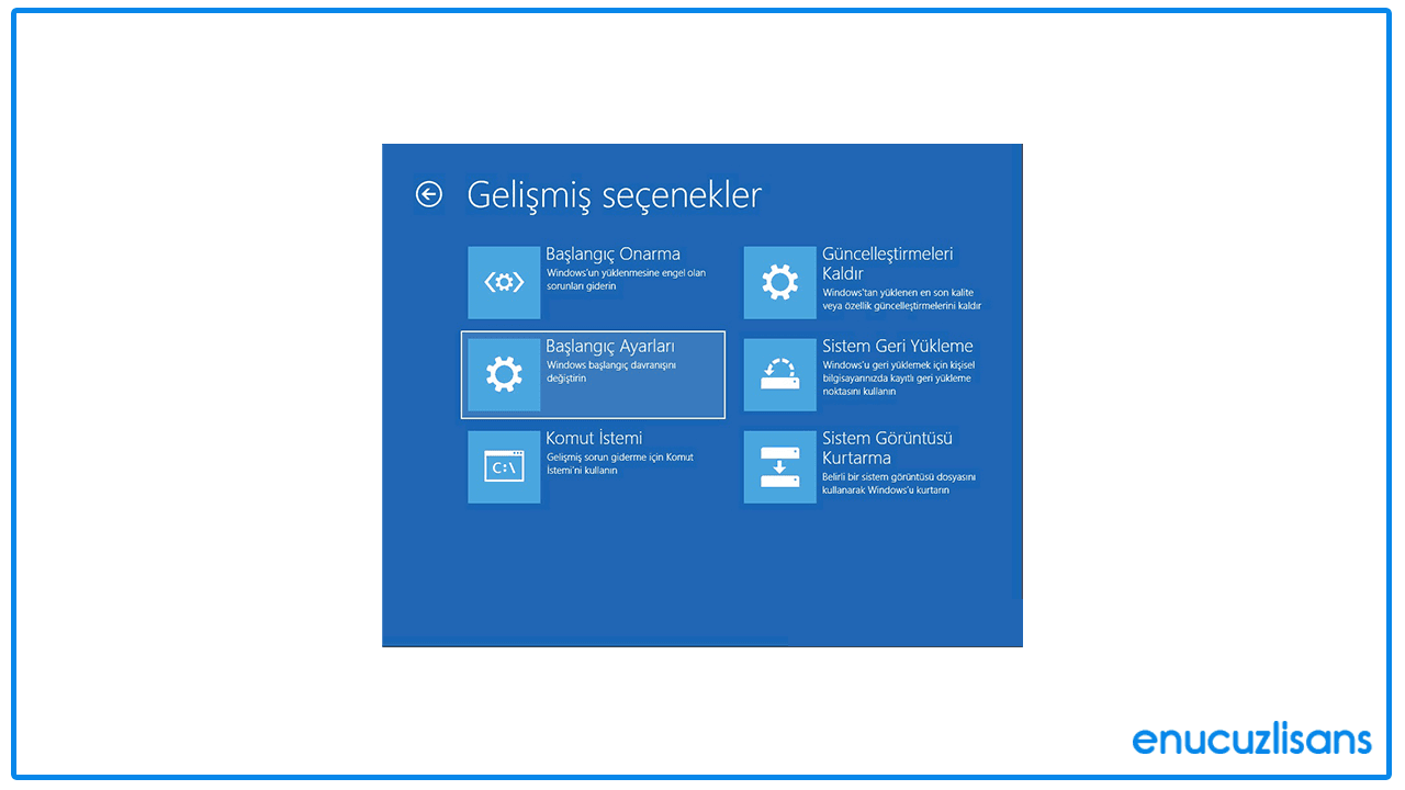 Windows 10 Başlangıç Onarma Programı
