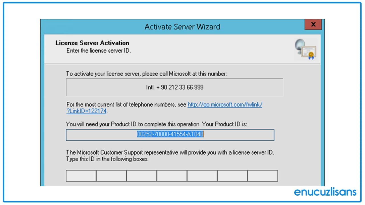 Server 2012 CAL Lisans Ekleme