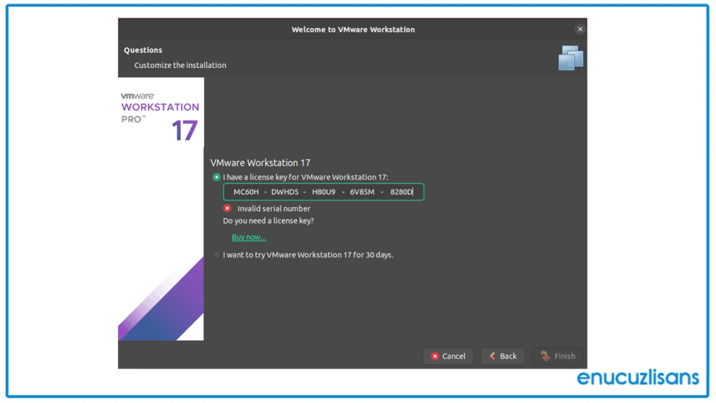 VMware Workstation 17 Seri Anahtarı