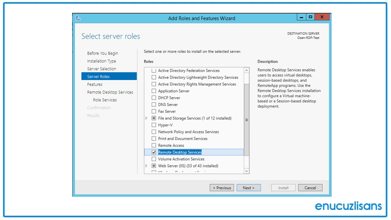 Server 2012 R2 RDS CALS Dağıtım ve Kurulumu