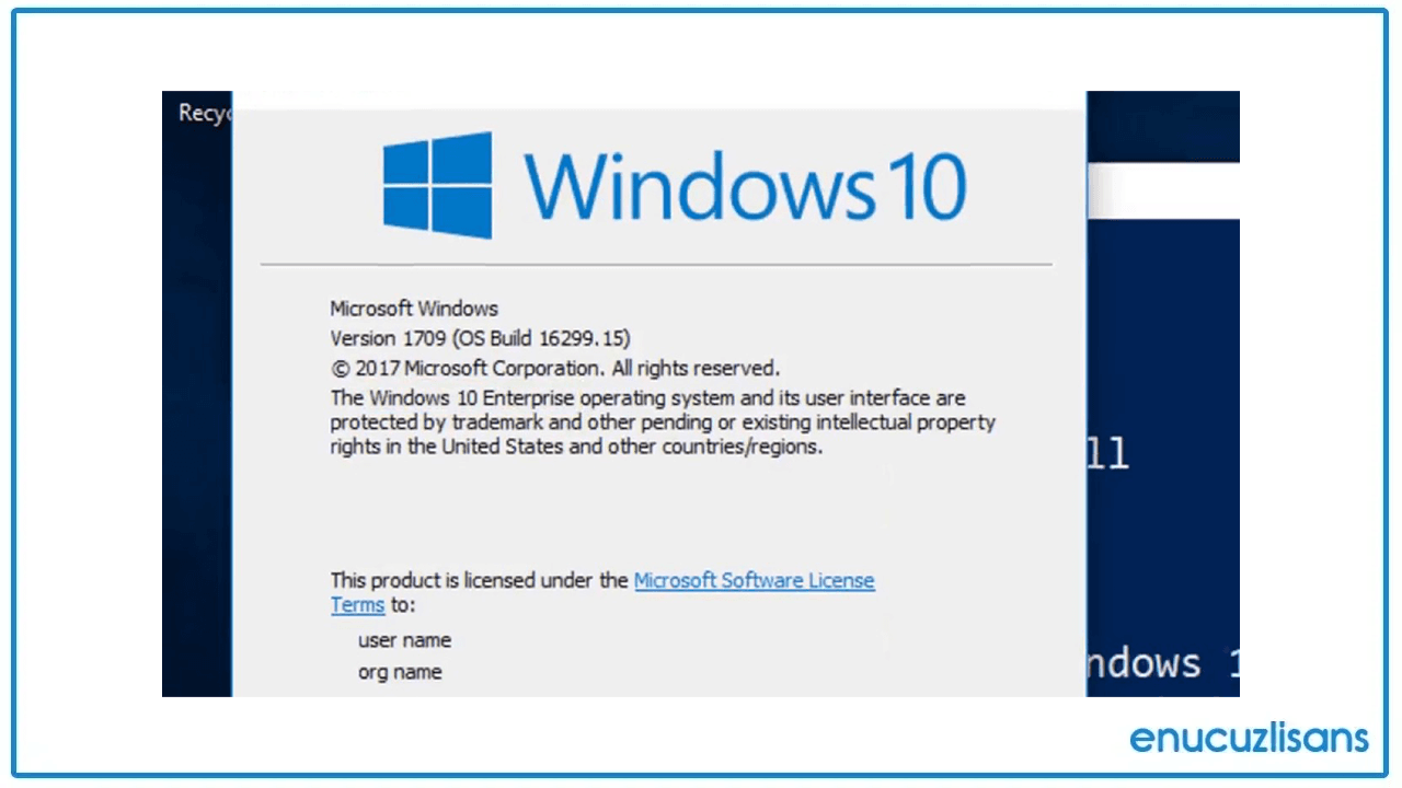 Windows 10 Enterprise En Yüksek Kalite İşlemler