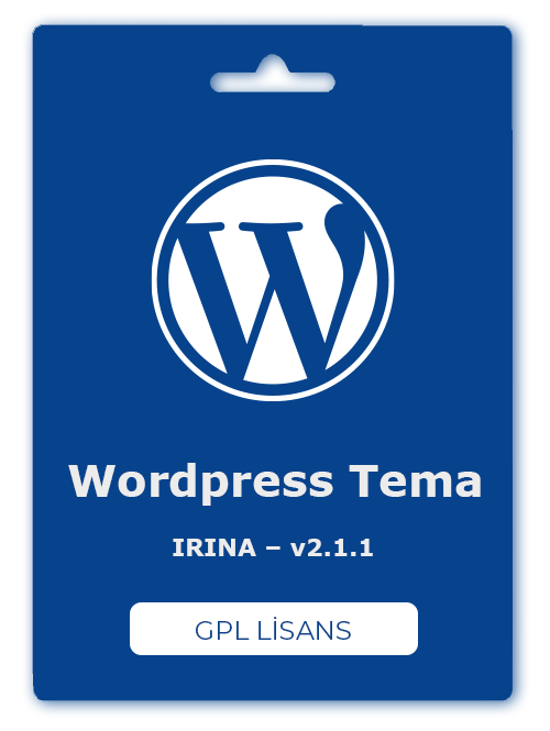 IRINA – v2.1.1 IRINA WordPress Tema – v2.1.1 – GPL Lisans - Görsel 1