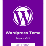 Iniya WordPress Tema – v3.5 – GPL Lisans