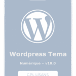 Numérique WordPress Tema – v18.0 – GPL Lisans