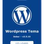 Sober WordPress Tema – v3.5.10 – GPL Lisans