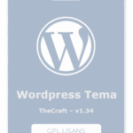 TheCraft WordPress Tema – v1.34 – GPL Lisans